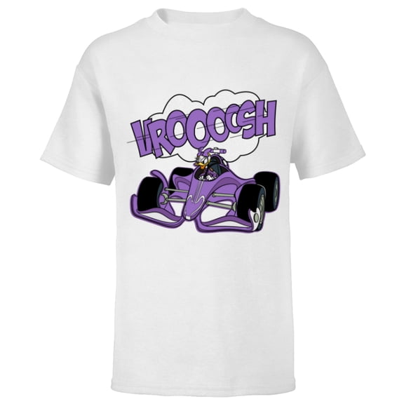 Disney Daisy Duck Racing Team "VROOOOSH" Race Car Driver - Short Sleeve T-Shirt for Kids - Customized-White
