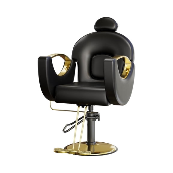 360° Swivel Barber Chair Hair Chair Stylist Chair with Heavy Duty Hydraulic Pump, Adjustable Headrest & Reclining Backrest, Reclining Salon Chair for Hair Stylist for Home Office, Spa, Shampoo