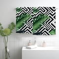 thumbnail image 2 of Nawy Tropical Green Leaves with Geometric Background Palm (Palm Tree) Towel Set - Modern Decorative Tea Towels for Kitchens, Bathrooms, Showers - Soft and Absorbent Bath Towels - 2 Pack 27.5*16in, 2 of 6