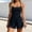 Black, variant on Women's Summer Sleeveless Athletic Rompers Spaghetti Strap Shorts Jumpsuit One Piece Outfit Stretchy Slim Fit Casual Activewear for Workout Running