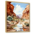 thumbnail image 2 of Designart "Minimalist Charm Of A Stream In The Canyon I" Canyon Floater Framed Canvas Prints, 2 of 5