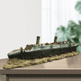 thumbnail image 6 of Aquarium Shipwreck Fish Tank Landscaping Resin Crafts Broken Ship Ornaments,A, 6 of 7