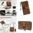 thumbnail image 4 of ZUXONGSY Highland Cow Sunflower Print Crossbody Hobo Bag Sets for Women, Leather Shoulder Handbag Tote Bag Satchel Purse with Leather Wallet, Multi Pocket Messenger Purse with Adjustable Strap, 4 of 5