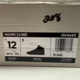 thumbnail image 2 of Adi - das Hoops 3.0 Mid Shoes Mens 12 Black Mid Cut Basketball Inspired GV6683, 2 of 6