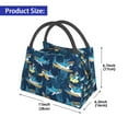 thumbnail image 2 of Easygdp Cartoon Surfer Sharks Bolsa de Almuerzo Insulada Reutilizable, Bolsa de Mano y Bandolera para Oficina, Trabajo, Viajes, 2 of 6