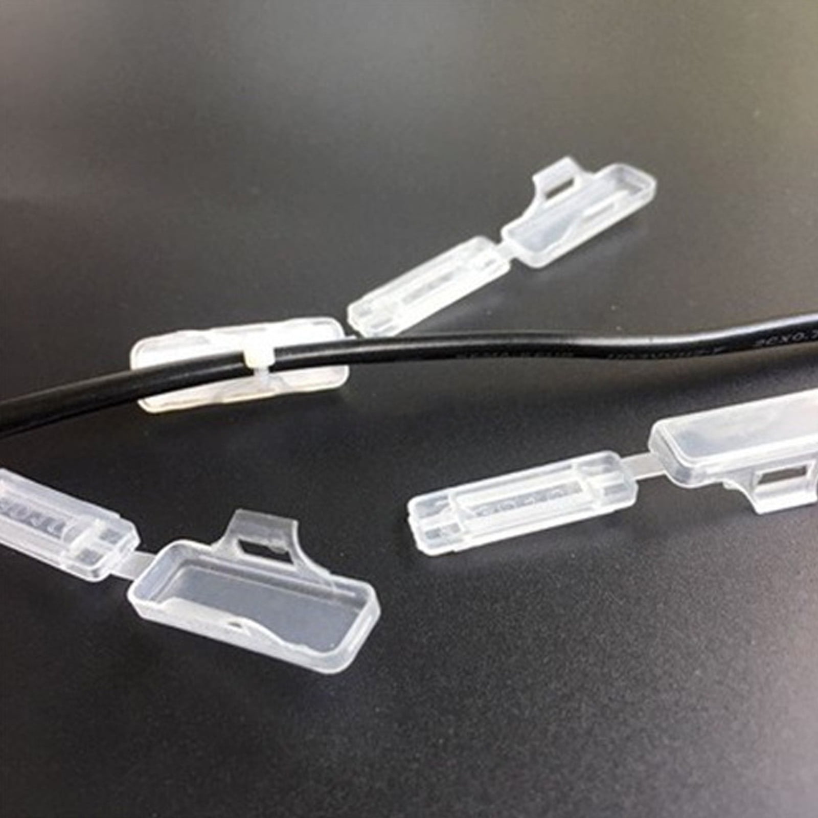 200Pieces Sturdy Cable Managements Waterproof Designs Snapped On Closures Ideal for Electrical Wiring Organization