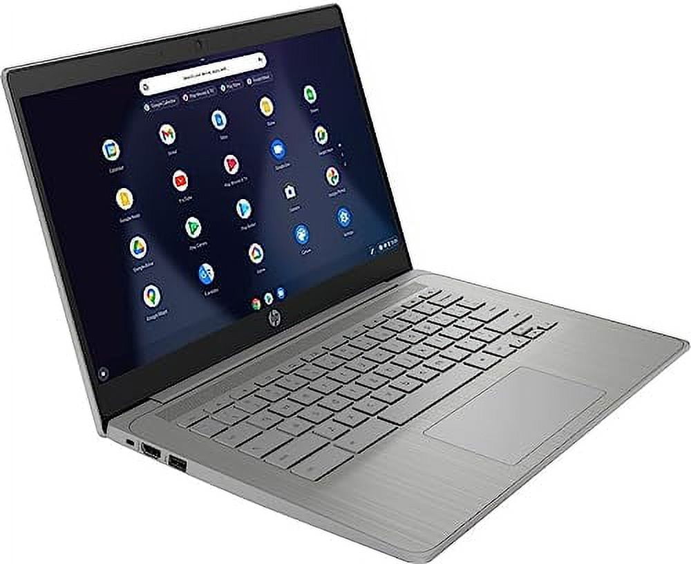 HP 2023 Newest Chromebook Laptop, 14 Inch Display, Intel Celeron N4120 Processor, 4GB RAM, 128GB Storage (64GB eMMC+64GB MSD Card), Intel UHD Graphics 600, WiFi, Bluetooth, Chrome OS, Modern Gray