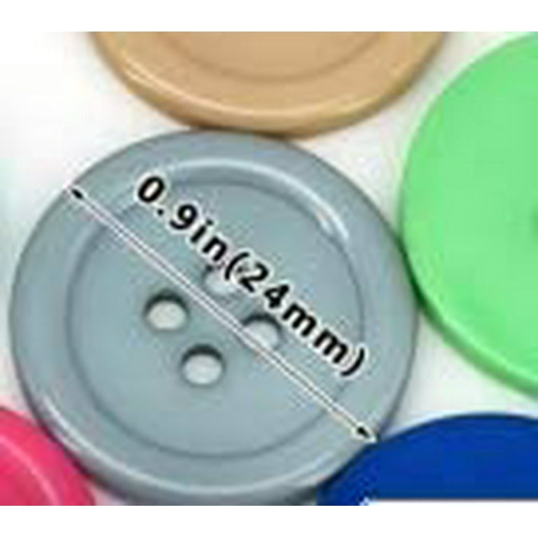 20 Pack Natural Wood Buttons - 18mm Round 4-Hole Craft Buttons For Sewing & DIY Projects