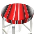 thumbnail image 3 of Hirioo Red Black and White Serape Blanket Stripes for Round Bar Stool Seat Covers Washable Stool Cushion Slipcover Elastic Bar Chair Covers for 12-14 Inch Chair-13 inch, 3 of 7