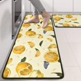 thumbnail image 2 of Kitchen Rugs Sets Of 2,Yellow Lemon Fruit Slices White Pattern Anti Fatigue Kitchen Mat Rugs Non Slip Washable,Decorative Kitchen Floor Mats for Kitchen,Sink,Laundry,17"x47"+17"x47", 2 of 5