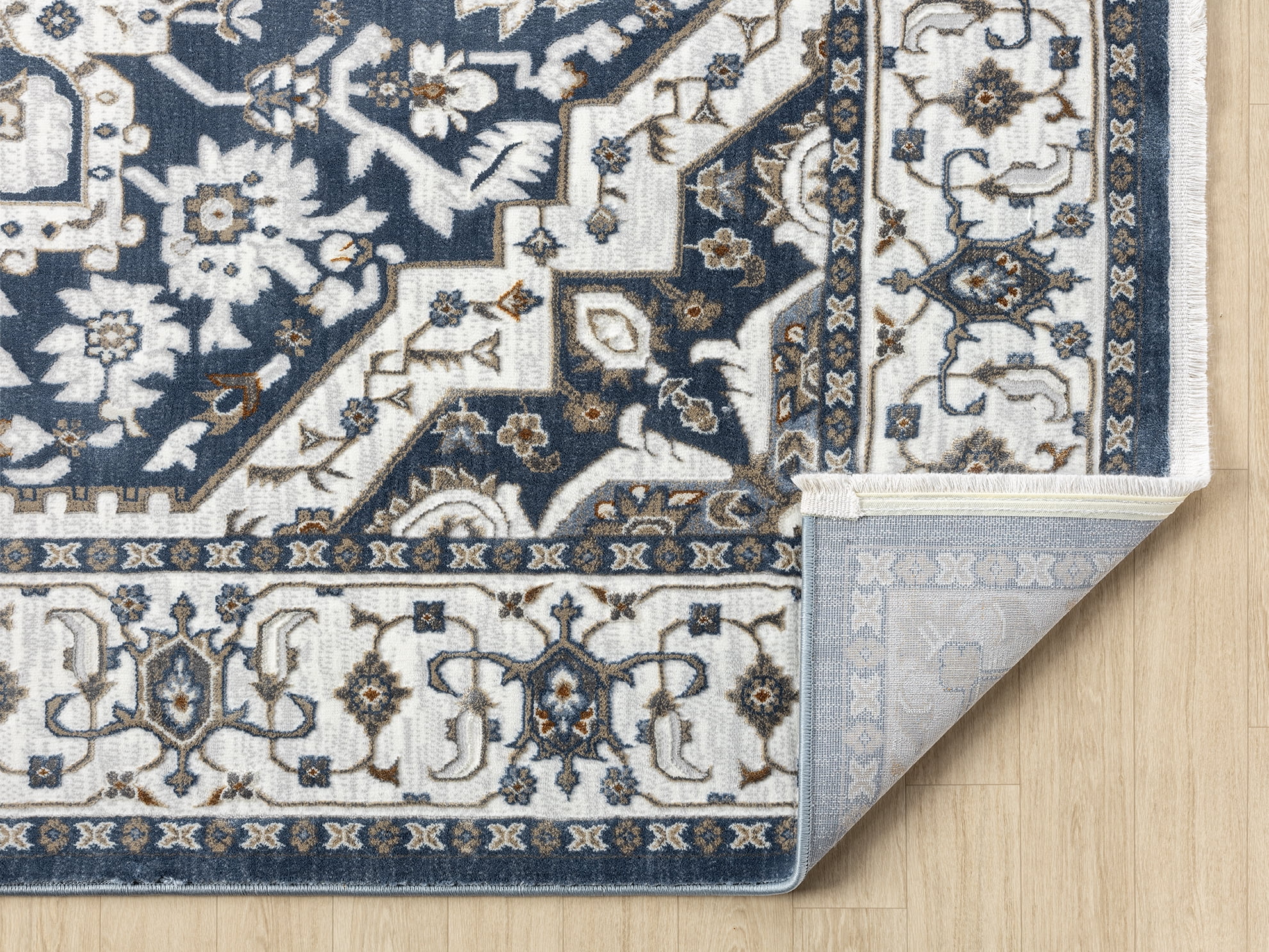 United Weavers Riviera Delora Accent Rug, Border Pattern, Blue, 1'10" X 3'