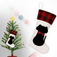 thumbnail image 2 of 16.5 Inches Pets Initial Christmas Stocking,Cat Christmas Stocking with Buffalo Plaid Tie Personalized Hanging Ornament,Xmas Gifts for Pets,Cat Christmas Stocking, 2 of 5