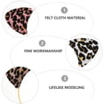 thumbnail image 4 of Moluckfu 4Ud Orejas De Estampado Leopardo Accesorio Para Fiesta Color Surtido, 4 of 6