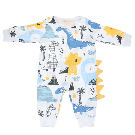 

Hemoton Winter Autumn Baby Clothes Adorable Kids Dinosaur Printed Onesies Warm Jumpsuits for Boys Girls (Size 60cm)