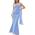 thumbnail image 1 of Vestido Parthea, formal de verano, para invitada a una boda, maxi azul, para mujer, 1 of 4