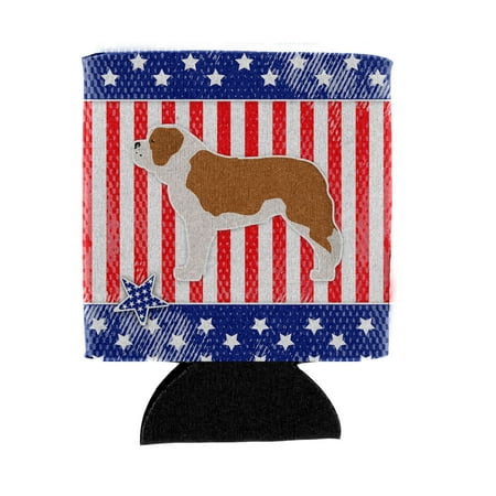 

Carolines Treasures BB3376CC USA Patriotic Saint Bernard Can or Bottle Hugger Can Hugger multicolor