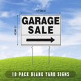 10 Pack Blank Yard STF9 Signs with Stakes,Yard Sale Signs with Arrow