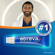 Abreva Docosanol Cold Sore and Fever Blister Treatment Cream Tube, 2 G, 2 Pack