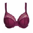 thumbnail image 4 of Elomi Charley Banded Stretch Lace Plunge Underwire Bra (4382),38J,Deep Fuchsia, 4 of 4