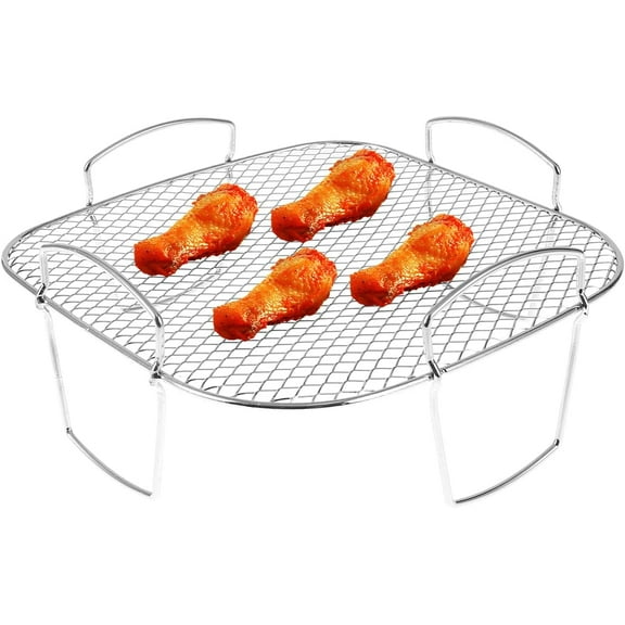 LQQBOX Air Fryer Basket for Oven, Steel Grill Basket, Non-stick Mesh Basket Set, Air Fryer Tray Wire Rack Roasting Basket