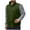 Army Green, variant on Men's Polar Fleece Vest Lightweight Sleeveless Zip Up Jacket Casual Outerwear Outdoor Golf Vests Brown