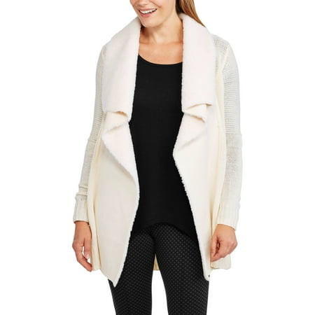Allison Brittney Women's Shawl Collar Long Sleeve Open Cardigan