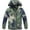 Green camouflage, variant on MGEOY Boys Girls Rain Jackets Lightweight Waterproof Hooded Raincoats Windbreakers for Kids,Sizes 4-16