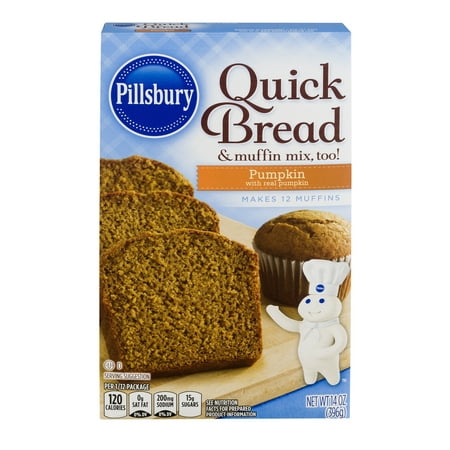 (6 Pack) Pillsbury Pumpkin Quick Bread & Muffin Mix, 14