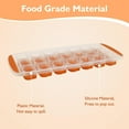 thumbnail image 2 of Ice Cube Tray 2 Pack, Cute Cat Shaped Ice Cube Mold,Fun Ice Tray for Make ice cube,Candy, Chocolate Mold, Easy Release, BPA free, Dishwasher Safe Orange, 2 of 7