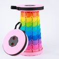 thumbnail image 1 of Taburete plegable arcoíris para niños, silla retráctil portátil, para actividades al aire libre, pesca, mercado nocturno, camping, 1 of 3