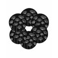thumbnail image 7 of 15 Inch Round Placemats Set of 6, Spring Dandelion Non Slip Heat Insulation PP Table Mats, Modern Country Flower Black White Washable Place Mats for Kitchen Dining Party Table Decor, 7 of 7