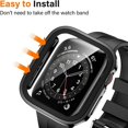 thumbnail image 4 of Cristal y funda para Apple Watch 7, 8, 45mm, 41mm, 49mm, 44mm, 40mm, borde recto, Protector de pantalla, funda para iWatch 4, 5, SE, 6, 7, 8, Ultra 49mm, 4 of 4