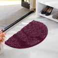 thumbnail image 5 of Bathroom Rugs Half Round Carpet Water Absorbing Foot Mat Bathroom Entrance Floor Mat Bedroom Toilet Bathroom Non Slip Mat Household 40x60cm Area Rug Wine 40x60cm, 5 of 6