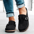 thumbnail image 2 of Women’s Slip-On Loafer Mules, Comfort Walking Slide Loafers with Cork-Pattern Outsole, Soft Cushioned Lightweight Casual Outdoor Anti-Slip Everyday Shoes, 2 of 5