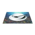 thumbnail image 3 of Turtles Corals Waterweed 12×18 inch Placemats Heat Resistant Washable Foldable Rectangular Placemats Set Decoration Indoor Outdoor for Kitchen Dining Table 4PCs, 3 of 8