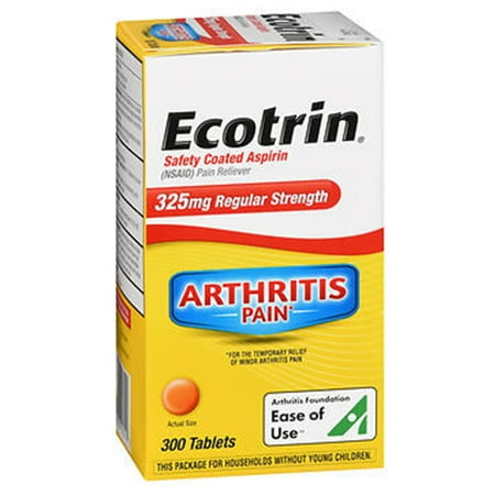 Ecotrin Regular Strength Safety Coated Aspirin 325 mg - 300 Tablets