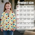 thumbnail image 7 of Uorisanigo Girls Oversized Sweatshirts Half Zip Pullover Sweatshirt Casual Colorful Cartoon Dinosaur Long Sleeve Zipper Sweatshirts Athletic Pullover Jackets Fall Spring Outfits Clothes, 7 of 7