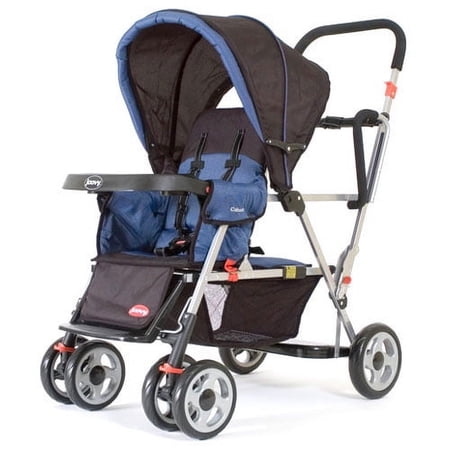 Caboose Stand On Tandem Stroller Blue