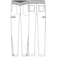 thumbnail image 7 of Heartsoul Break On Through Women Scrubs Pant Mid Rise Tapered Leg Pull-on HS293, 7 of 7