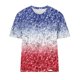 thumbnail image 4 of Fiudx Ofertas Flash Artículos En Oferta Camiseta Informal de Manga Corta con Cuello Redondo y Estampado a La Moda para Mujer, 4 of 4