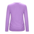 thumbnail image 6 of Lenpel Womens Long Sleeve Tops Cowl Neck Casual Solid Color Shirts Stretch Comfy Soft Fashion Ruched Blouses Fall Outfits, 6 of 7