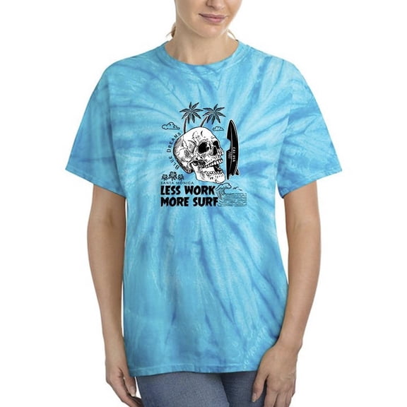Less Work More Surf Tie Dye Cyclone Women -Image by Shutterstock, Female Small