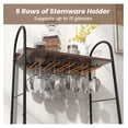 thumbnail image 3 of Gexandy Wine Rack Freestanding Floor, Industrial Wine Bar Rack with Removable 18-Bottle Wine Rack, Stemware Holder for 15 Glasses, 2 Open Shelves, Wine Holder Stand for Kitchen, Dining Room, Bar, 3 of 9