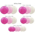 thumbnail image 6 of UNIQOOO 18PCS Pink Paper Lanterns Wedding Party Decoration Set, Reusable Easy Assemble, Hanging Pastel Japanese Lantern Lamp, for Birthday, Baby Shower Party Favor, Assorted Size 12 Inch 10, 8 6 4'', 6 of 9