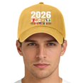 thumbnail image 2 of Lispipm Baseball Cap for Women and Men Cup26 Hats USA Canada Mexico 2026 Hosts Country Soccer Football Supporters Caps Yellow, 2 of 6