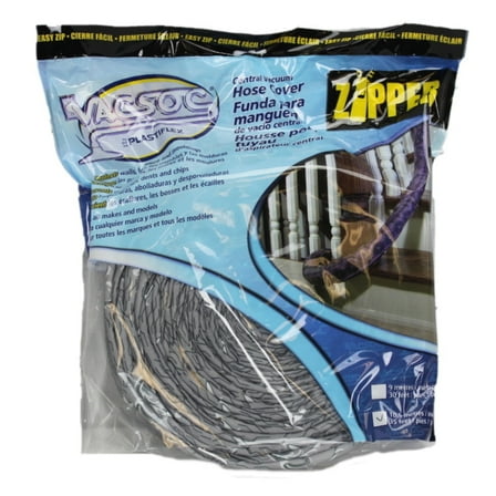 Vacsoc 35 Foot Gray Quilted and Padded Central Vacuum Hose Cover VS-PZGY35