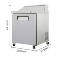 thumbnail image 5 of Yesurprise Commercial Refrigerator, Sandwich Prep Table with Adjustable Shelf Brackets, Automatic Defrosting Function, Food Pans, Detachable Cutting Board Salad Refrigerator, 5 of 8