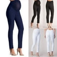thumbnail image 3 of Pregnant Women Work Pants Stretchy Maternity Skinny Ankle Trousers Slim for Women, 3 of 6