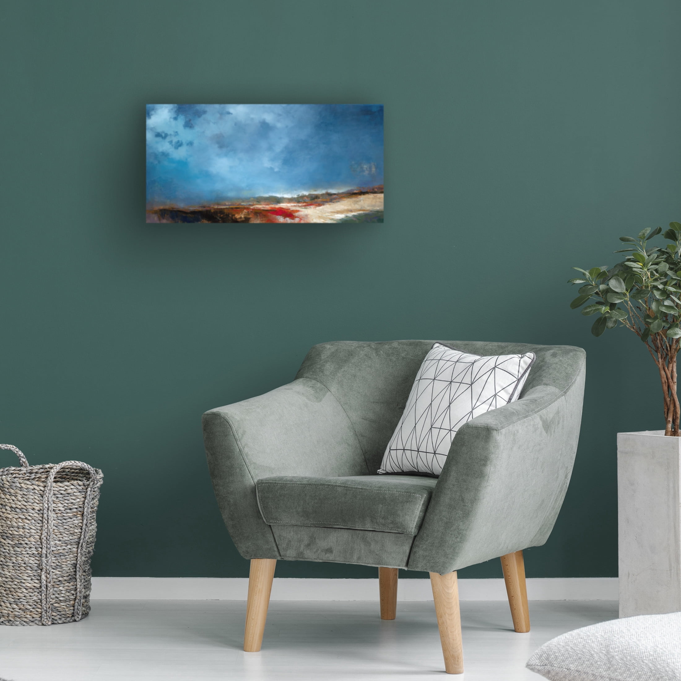 Canvas Wall Art - Patrick Dennis 'Beach Music' Wall Art for Living Room, Bedroom, or Office Décor by Trademark Fine Art - 24 x 12 Inches