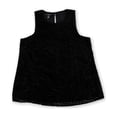 thumbnail image 1 of Alfani Blusa de terciopelo para mujer, negro, 10, 1 of 2